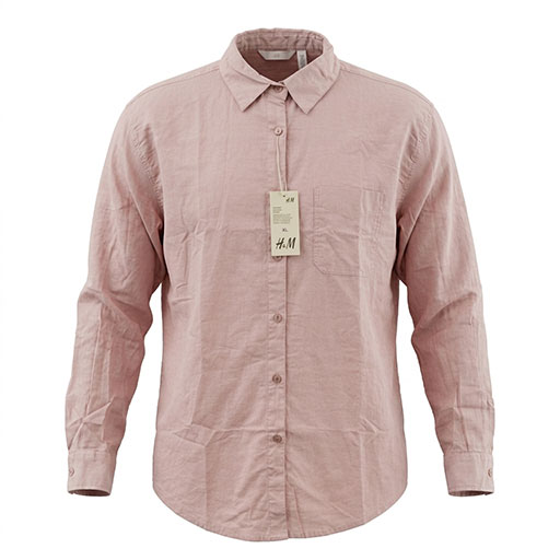 شومیز کتان رنگ صورتی برند H&M