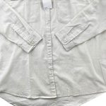 شومیز کتان رنگ سفید دو جیب برند H&M